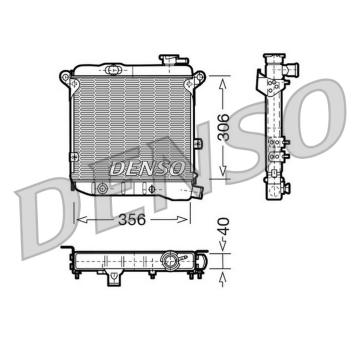 Chladič, chlazení motoru DENSO DRM09002