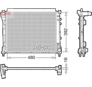 Chladič, chlazení motoru DENSO DRM09006