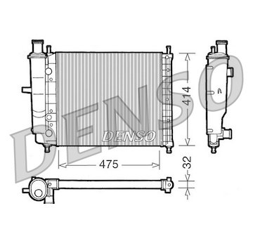 Chladič, chlazení motoru DENSO DRM09028