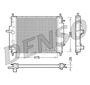 Chladič, chlazení motoru DENSO DRM09032