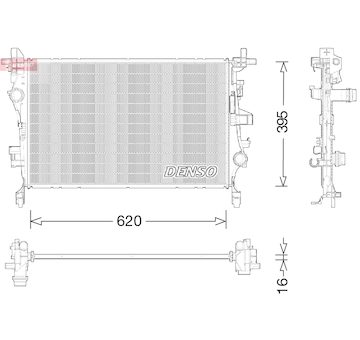 Chladič, chlazení motoru DENSO DRM09044