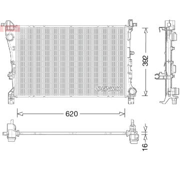 Chladič, chlazení motoru DENSO DRM09046