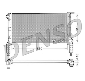 Chladič, chlazení motoru DENSO DRM09063