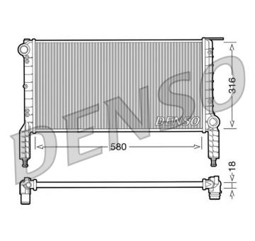 Chladič, chlazení motoru DENSO DRM09064