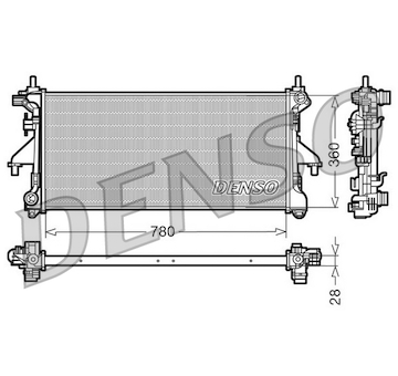 Chladič, chlazení motoru DENSO DRM09079