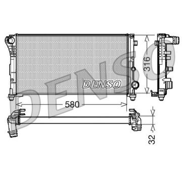 Chladič, chlazení motoru DENSO DRM09084