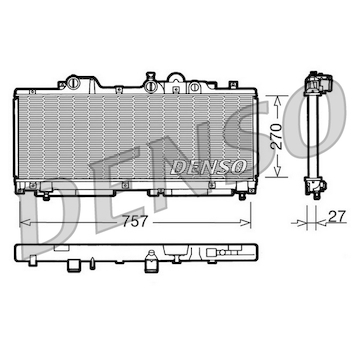 Chladič, chlazení motoru DENSO DRM09091