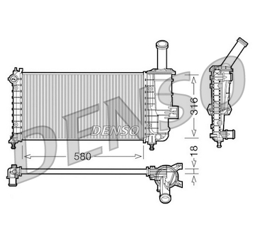 Chladič, chlazení motoru DENSO DRM09100