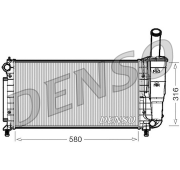 Chladič, chlazení motoru DENSO DRM09105