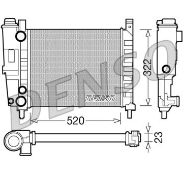 Chladič, chlazení motoru DENSO DRM09144