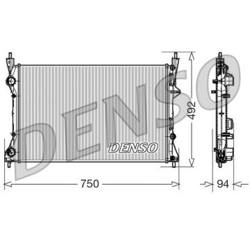 Chladič, chlazení motoru DENSO DRM09171