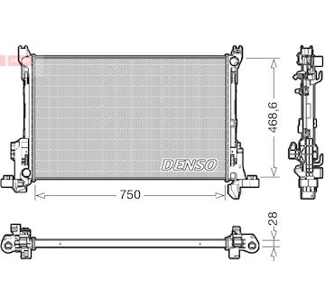 Chladič, chlazení motoru DENSO DRM09174