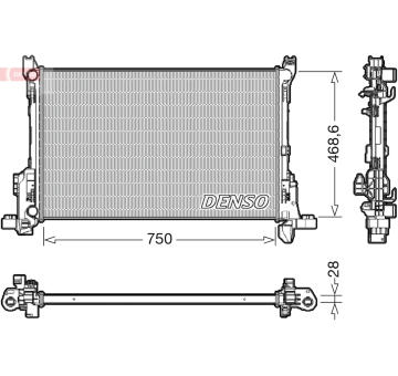 Chladič, chlazení motoru DENSO DRM09175