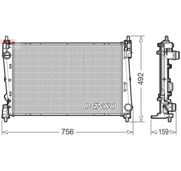 Chladič, chlazení motoru DENSO DRM09178