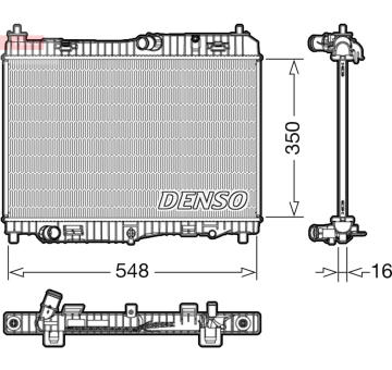 Chladič, chlazení motoru DENSO DRM10005