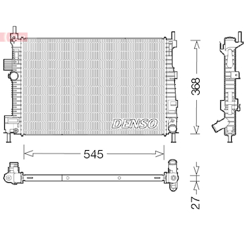 Chladič, chlazení motoru DENSO DRM10009