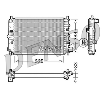 Chladič, chlazení motoru DENSO DRM10025