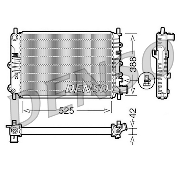 Chladič, chlazení motoru DENSO DRM10026