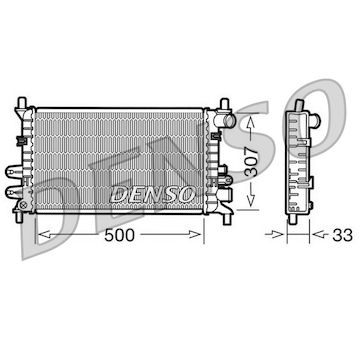 Chladič, chlazení motoru DENSO DRM10027