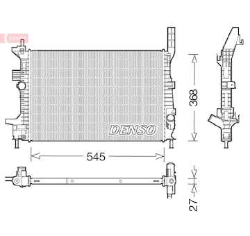 Chladič, chlazení motoru DENSO DRM10028