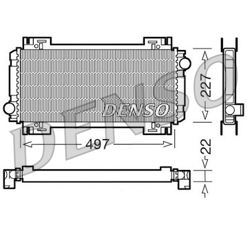 Chladič, chlazení motoru DENSO DRM10032