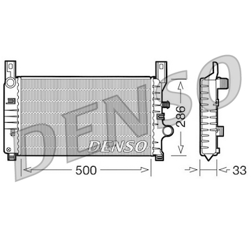 Chladič, chlazení motoru DENSO DRM10034