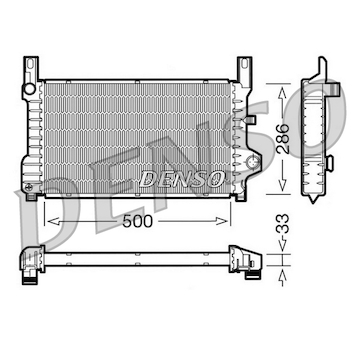 Chladič, chlazení motoru DENSO DRM10036