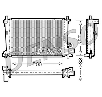 Chladič, chlazení motoru DENSO DRM10039