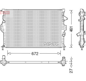 Chladič, chlazení motoru DENSO DRM10048