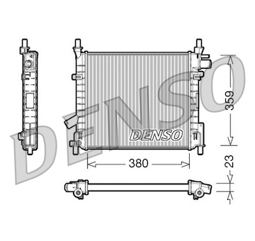 Chladič, chlazení motoru DENSO DRM10062