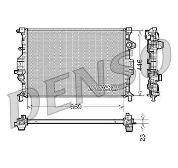 Chladič, chlazení motoru DENSO DRM10077