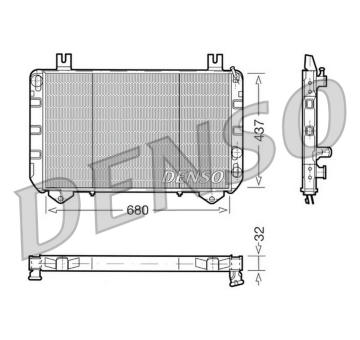 Chladič, chlazení motoru DENSO DRM10093