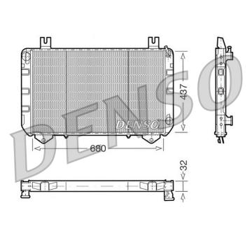 Chladič, chlazení motoru DENSO DRM10094