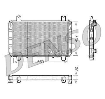 Chladič, chlazení motoru DENSO DRM10095