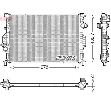 Chladič, chlazení motoru DENSO DRM10115