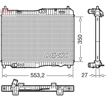 Chladič, chlazení motoru DENSO DRM10116