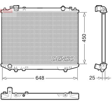 Chladič, chlazení motoru DENSO DRM10117