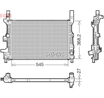 Chladič, chlazení motoru DENSO DRM10122