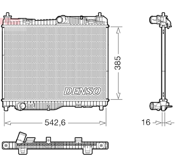 Chladič, chlazení motoru DENSO DRM10123