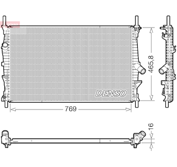 Chladič, chlazení motoru DENSO DRM10124