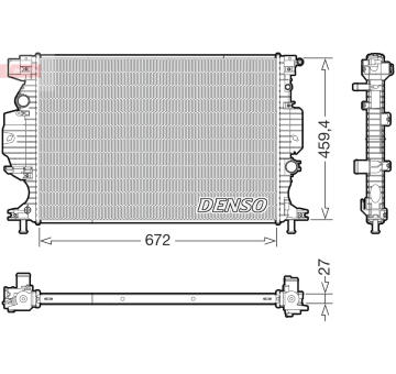 Chladič, chlazení motoru DENSO DRM10125