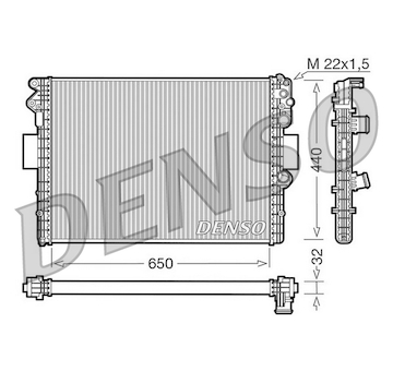 Chladič, chlazení motoru DENSO DRM12001