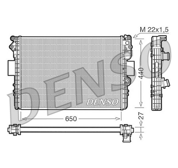 Chladič, chlazení motoru DENSO DRM12002