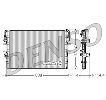 Chladič, chlazení motoru DENSO DRM12010
