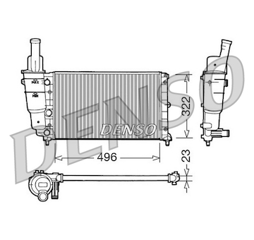 Chladič, chlazení motoru DENSO DRM13003