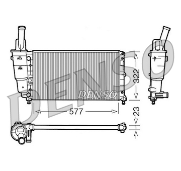 Chladič, chlazení motoru DENSO DRM13004