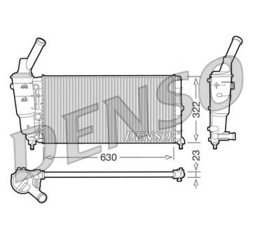 Chladič, chlazení motoru DENSO DRM13005