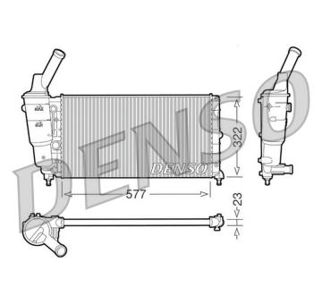 Chladič, chlazení motoru DENSO DRM13006