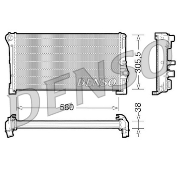 Chladič, chlazení motoru DENSO DRM13010