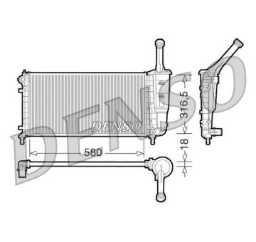 Chladič, chlazení motoru DENSO DRM13011